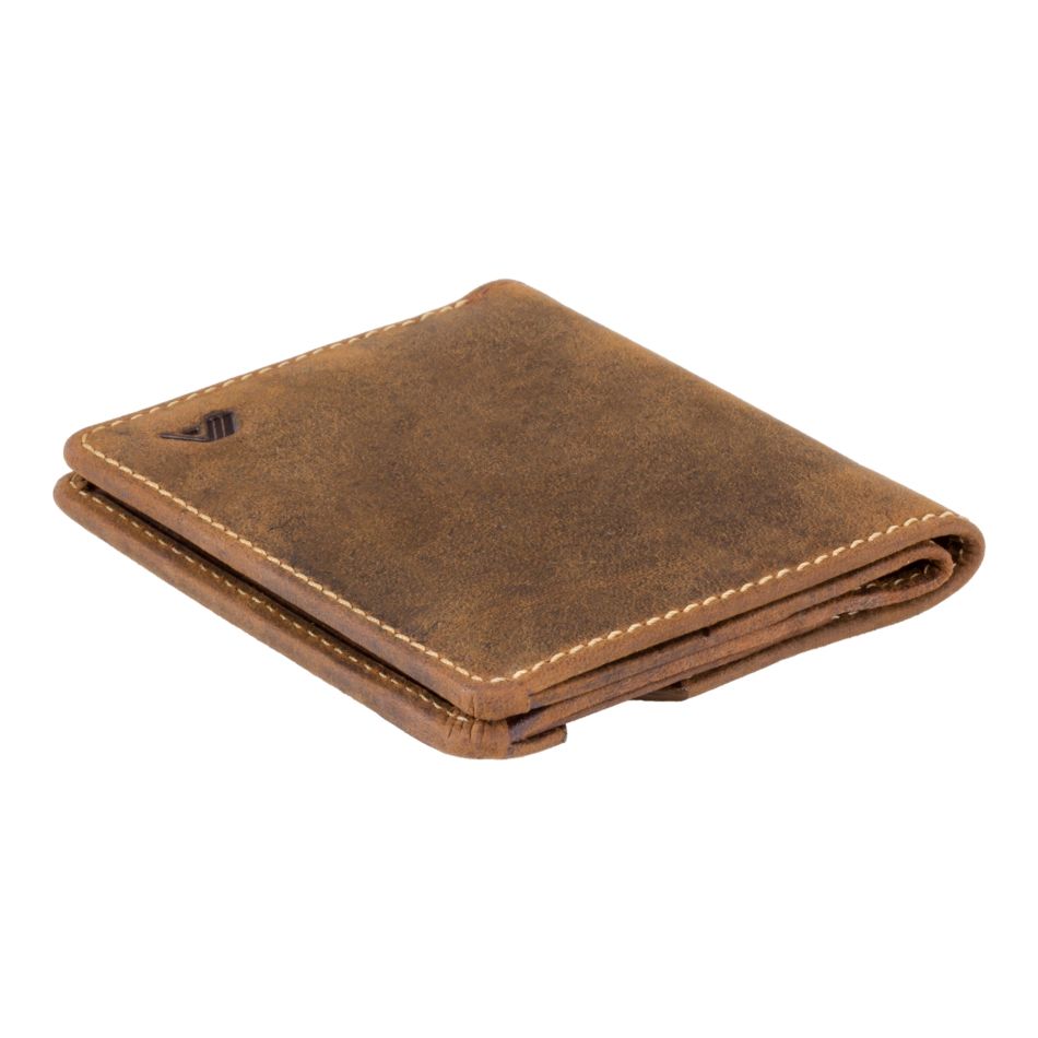 A-SLIM Leather Wallet Chikara - Row Brown